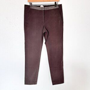 Brunello Cucinelli Gray Cotton Spandex Beaded Trousers Pants US 8